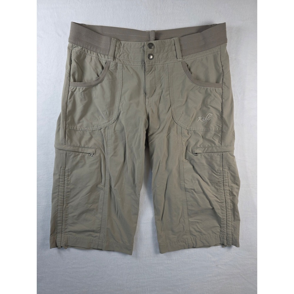 KUHL Kaya Hiking Cargo Shorts Splash‎ Metro 10 Tan Khaki Gorpcore Outdoor Trail
